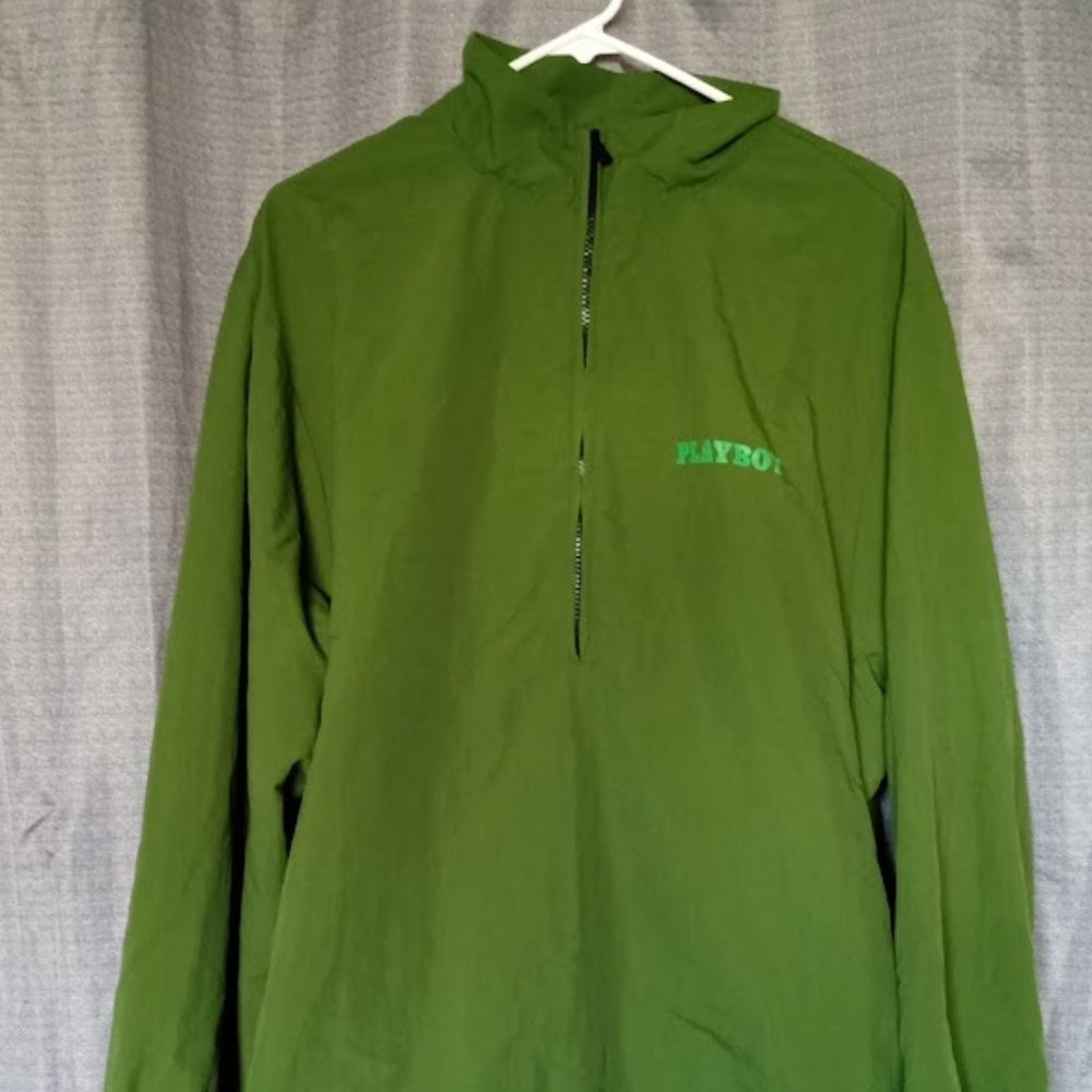 PLAYBOY by Pacsun Men's Medium Green 1/2 Zipper Jacket